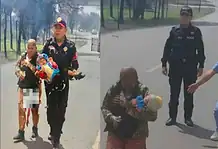Mujer salva a su nieta de explosión de pipa de gas