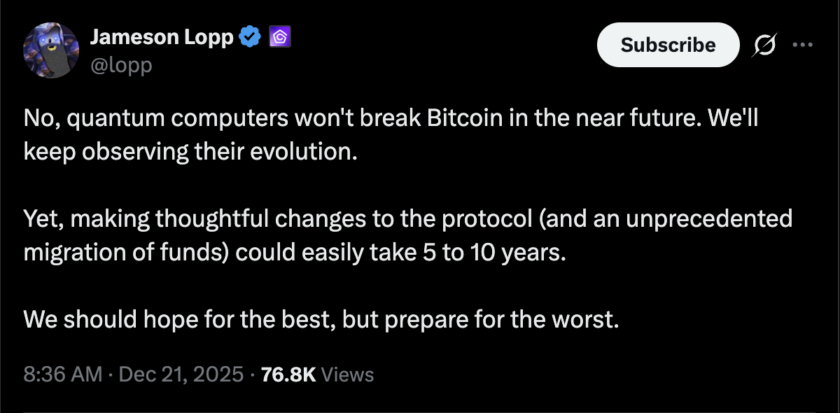 Bitcoin Core, Computación Cuántica, Adopción de Bitcoin