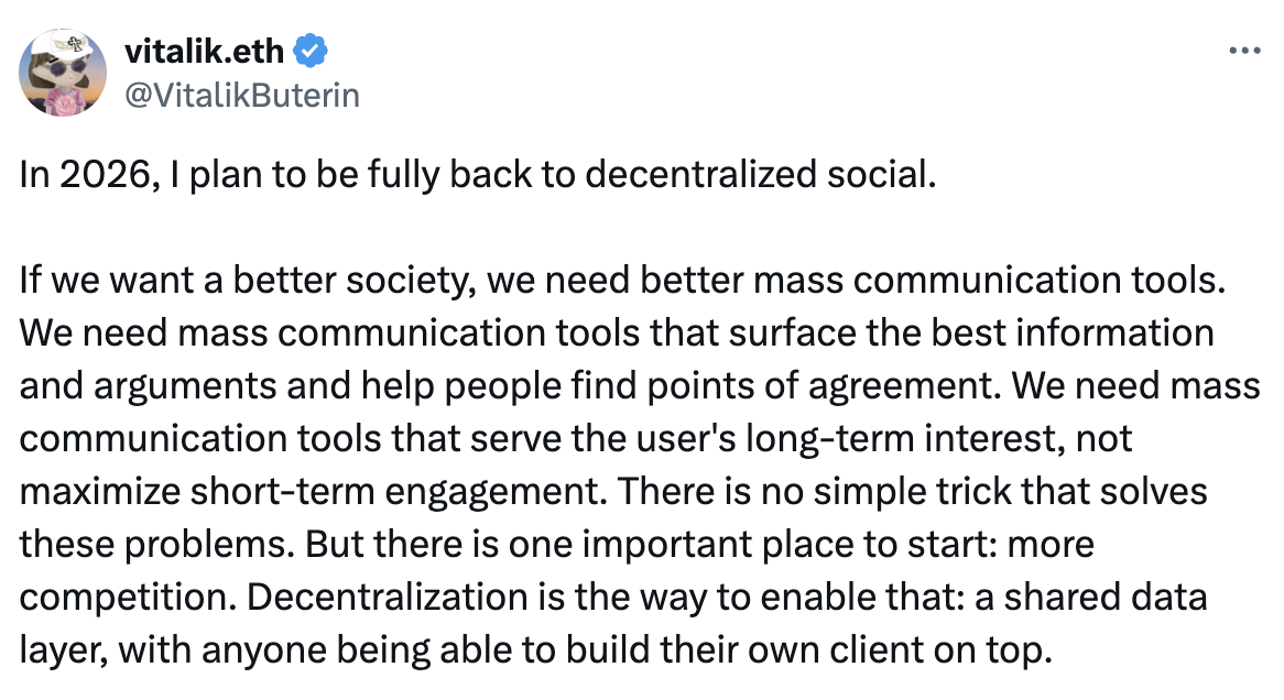 Ethereum, Vitalik Buterin, SocialFi