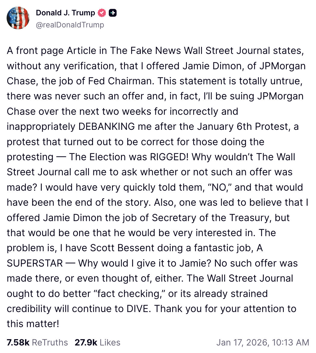 Bancos, Tribunal, Jamie Dimon, Donald Trump, JPMorgan Chase
