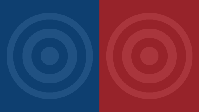 Composición editorial azul y roja para una guía sobre 911 y 089