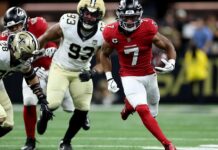 Falcons superan a Saints en Nueva Orleans y empatan su marca